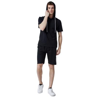 China Anti-wrinkle made in china top quality sweater suit short sleeve hooded casual suit for sale