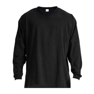 China High Quality Anti-Wrinkle Plain T-shirt Mens Long Sleeve T-shirt Fitted Knitwear White T-Shirt With Long Sleeve for sale