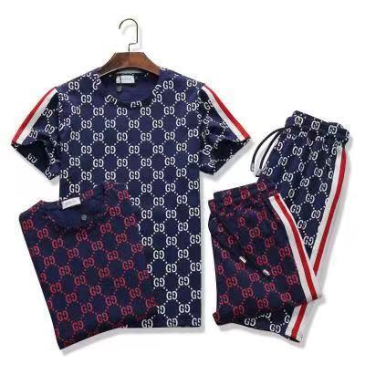 China Well Selling New Type QUICK DRY Men's Shorts Printed Men's Short Sleeve T-Shirt Shorts Men's 2 Piece Suit Gym Shorts for sale