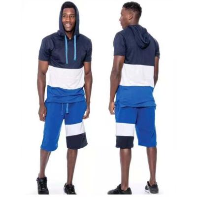 China QUICK DRY Guaranteed Summer Running Suit 2 Unique Quality Sports Hoodies Shorts Hooded Suit for sale