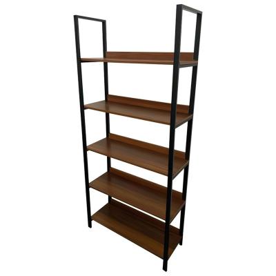 China Multifunctional Display Rack Double Sided Industrial Rustic Brown Wooden Shelves With Partition for sale