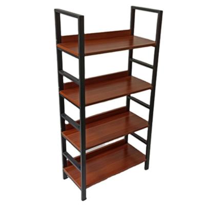 China Solid Luxurious White 4 Layer Bookcase Shelves Commodity Storage Rack With Partition for sale