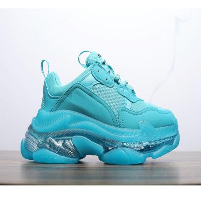 China Unique Low Platform Clean Neon Crystal Clear Luxury Sneakers Triple s Paris Designer Casual Shoes Dad Mens Womens Fashion Trend for sale