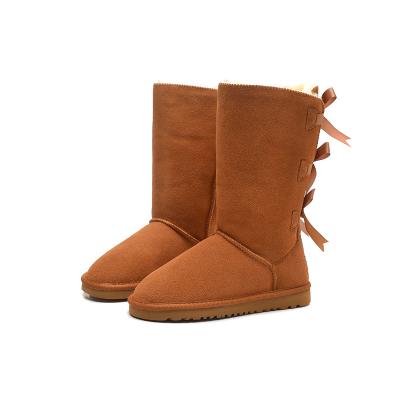 China Australia Lady Bailey Bow Winter Fashion Women's Shoes Anti-slippery Warm Tall Snow Boot II Ankle Knee Bow Girl Designer Boots 36-40 for sale