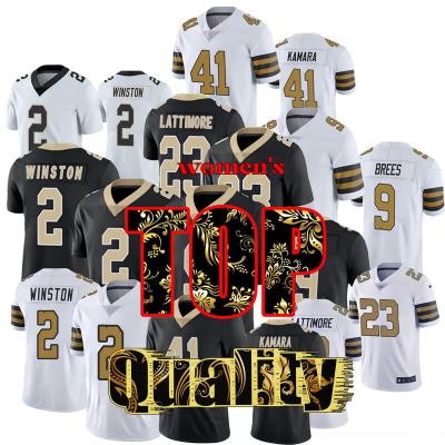 China Antibacterial Women's Alvin Kamara 23 Marshon Lattimore 9 41 Drew 2 Winston American Football Jersey Stich S-5XL for sale