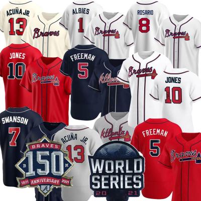 China 2021 World Series Antibacterial Champions 12 150th Jorge Soler 5 Freddie Freeman Braves Austin Riley Ozzie Albies Dansby Swanson Tank Tops for sale