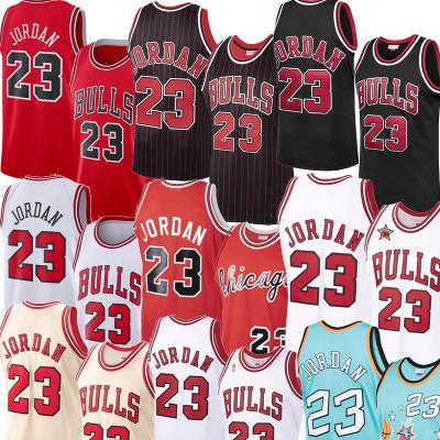 China Custom Embroidered Men's Bull #23 Jordan Basketball Jerseys Antibacterial Stitched S-2XL for sale