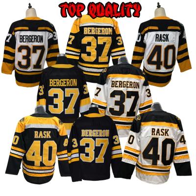 China Shirts & Tops Men's Boston 37 Patrice Bergeron 40 Tuukka Rask Ice Hockey Singlet Stitched S-3XL for sale