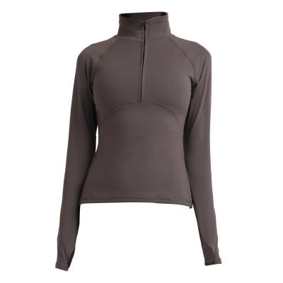 China Hot Sale Women Fitness Yoga Ladies Workout Jacket Breathable High Quality Custom Made Long Sleeve Tops for sale