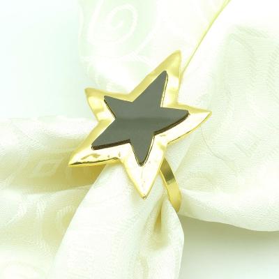 China Viable High-end Exquisite Independence Day Table Star Commemorative Five-pointed Napkin Ring Decorations for sale