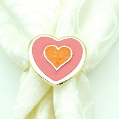 China Wedding Decoration Banquet Valentine's Day Color Love Sustainable Top Napkin Ring for sale