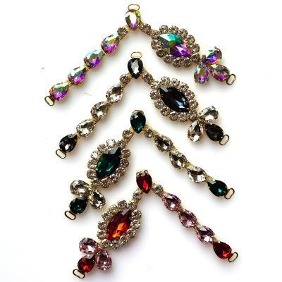 China Hot Selling Shoe Buckle V Shape Accessories Rhinestone Shoe Clip For Flip Flops for sale