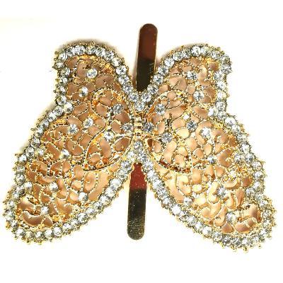 China Shoe Buckle Factory Butterfly Rhinestone Shoe Clips For Wedding Bridal for sale