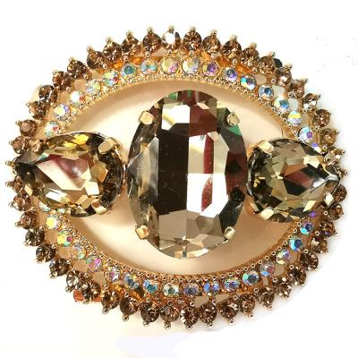 China Shoe Buckle Bead Round Square Oval Rhinestone Decorative Metal Buckles Clip On Shoe Decorations for sale