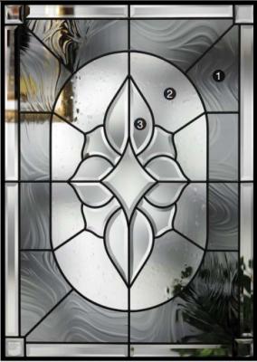 China patina caming decorative glass panel  in doors and windows for sale