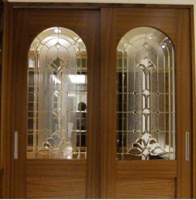 China cheap price brass caming decorative glass for wooden door made in China for sale