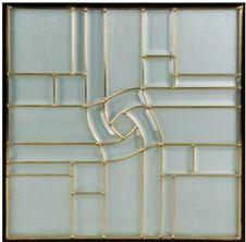 China decorative glass panel with brass caming for cabinet door for sale