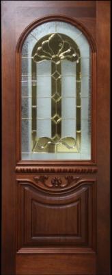 China The star style triple glass panel in wooden door with cheap price and high quality for sale