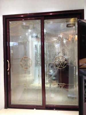 China decorative glass panels in French door/wooden  door for sale