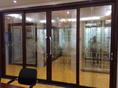 China decorative glass panels in French door/wooden door for sale