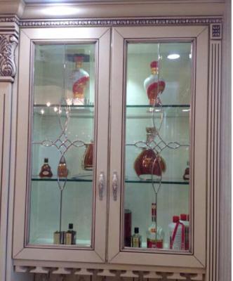 China new technology of decorative glass with patina caming for cabinet door for sale