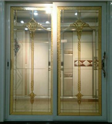 China decorative glass panels in French door for sale