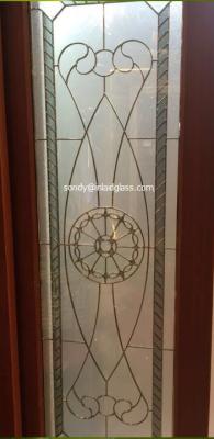 China brass caming stained glass panel for wooden door 1