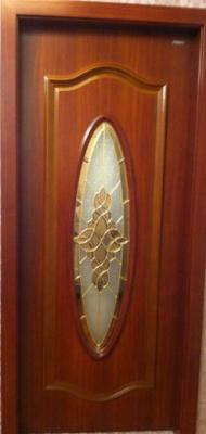 China brass caming decorative door galss with golden glass beveled 1