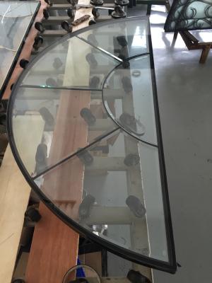 China semicircle patina caming decorative glass all clear beveled for sale