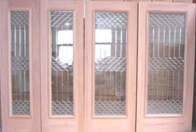 China New design decorative door glass with zinc caming for sale