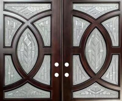 China zinc caming decorative bevel glass for wooden doors for sale