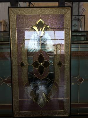 China Leaded glass for wooded door for sale