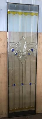 China Decorative beveled glass with brass came for sliding door for sale