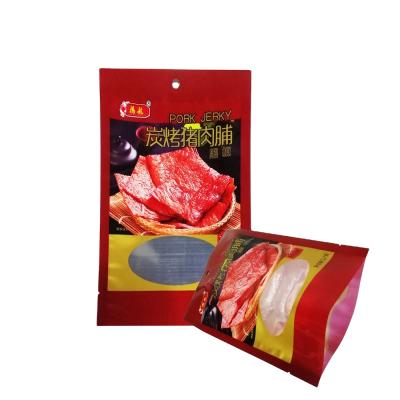 China Recyclable Dry Meat Packaging Bags With Printing Logo UV Spot With Window for sale