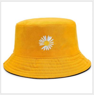 China New Fashion Bucket Hats Striped Type Attractive Price Stylish Orange Sunflower Hat Eco-Friendly Covers Hat For Kids for sale