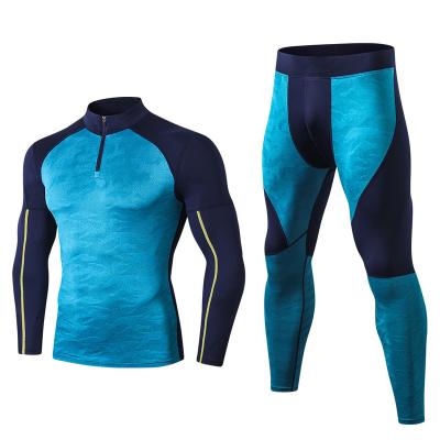 China Wholesale Breathable Quick Dry Training&Jogging Wear Two Piece Workout Gym Sport Suits Men Training Clothing Set for sale