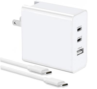 China Fast Charging Mobile Phone 3 Port GaN PD 65W USB Wall Charger for sale