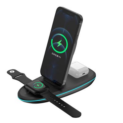 China Mobile phone the most cost-effective multifunctional 3 in 1 fast car phone holder wireless charger for sale