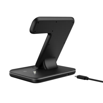 China Custom Foldable Portable Desktop Car Dock Stand Pad Station Mobile Phone Fast Charging Wireless Charger for sale