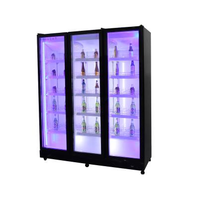 China New Style Single-temperature Full Size Glass Upright Door Fruit Freezer Glass Door Freezer for sale