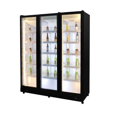 China Single-temperature Commercial No Frost Display Freezer Upright Fridge Freezer With Glass DoorUpright Fridge Freezer for sale