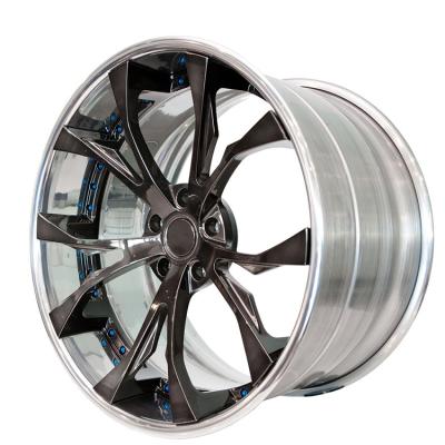 China ALLOY 2 Pieces Forging Wheels Customized Forged Aluminum Alloy Car Rims Forged Wheels Rims For Car for sale