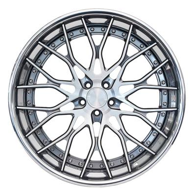 China ALLOY Custom Alloys 18 19 20 21 22 Inch Design Quality Strength 2 Piece Alloy Rims Forged Wheels for sale