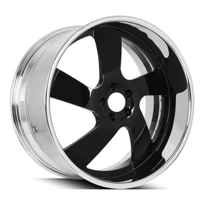 China CHINESE ALLOY Factory Forged Passenger Car Wheels 2 Piece Luxury Deep Lip Dish Forged 18-22 Car Wheels Concave Rim for sale