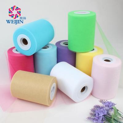 China Wedding Home Party Decoration Tutu 6 Inch Tulle Roll 100 Yards Mesh Fabric Girl Skirt Wedding Decoration 100%Polyester Er Fabric Roll Tulle for sale