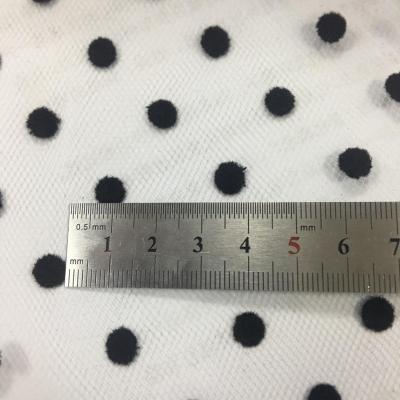 China Wholesale Cheap Black Dot Flocking Fabric Making Tulle Roll Consumable Alibaba China Supplier for sale