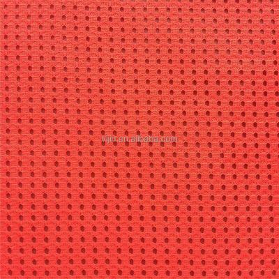 China Flame Retardant Warp Knitted Knit Polyester End Hole Mesh Fabric for sale