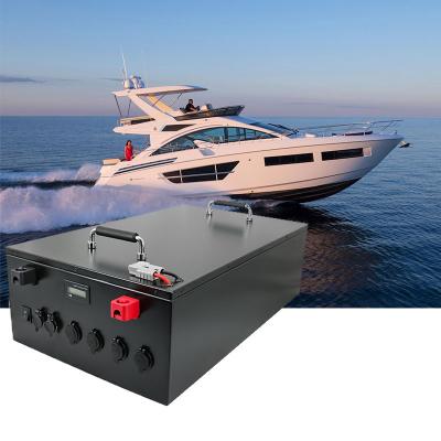 China Solar boat battery 36 volt 36v 12v 24v 48v lithium iron battery 12v 100ah 600ah lifepo4 sailing boat lithium battery for boat for sale