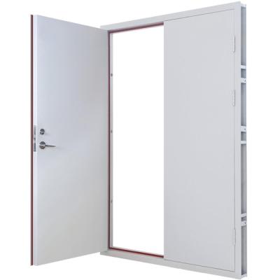 China Traditional high quality exterior flush metal commercial hollow doors, Prehung door for sale