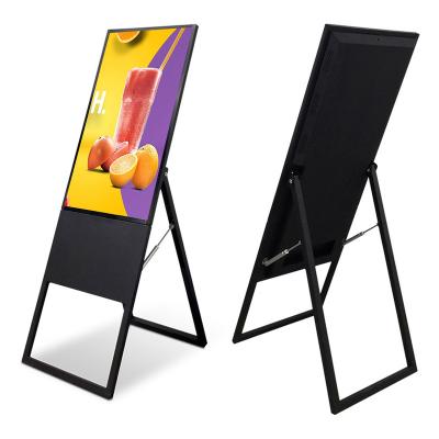 China 43inch Shopping Malls/hotel/store Portable Poster Android led indoor standing digital display for advertising for sale